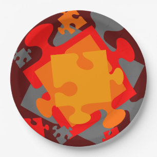 Jigsaw Jumble Paper Plates