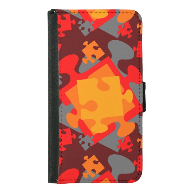 Jigsaw Jumble Samsung Galaxy Wallet Case (Front)