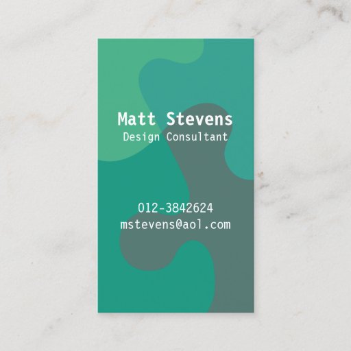 Customizable Jigsaw Ocean Tones Business Card