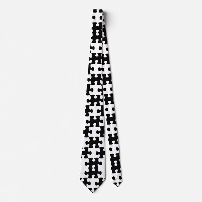 Jigsaw pattern neck tie (Front)