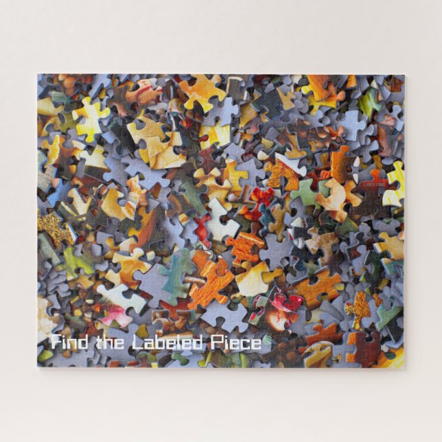 Jigsaw Pieces Custom Text Colorful Unique Puzzle (Horizontal)