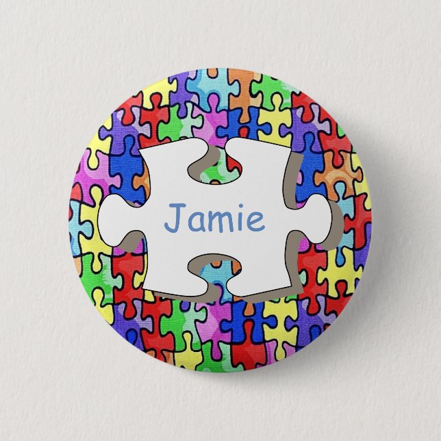 Jigsaw Pinback Button (Front)