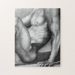 Jigsaw Puzzle 11x14 Male Bodybuilder Art +Gift Box
