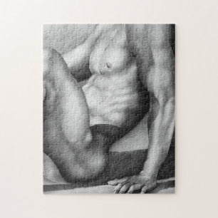 Jigsaw Puzzle 11x14 Male Bodybuilder Art +Gift Box