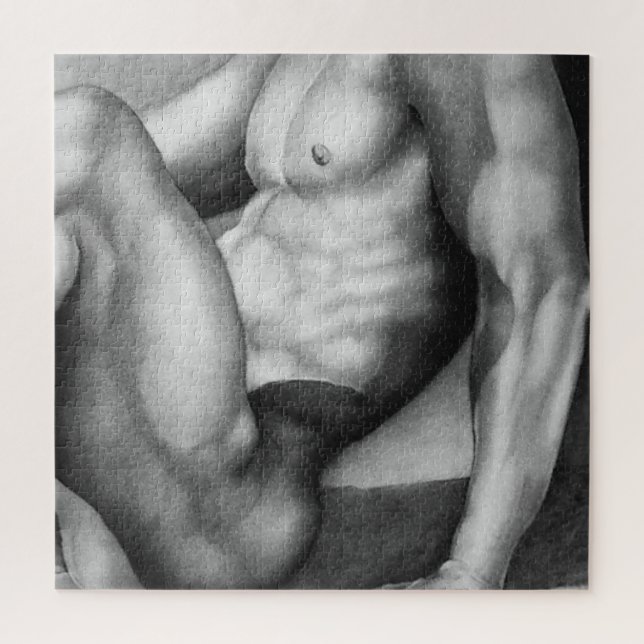 Jigsaw Puzzle 20x20 Art Male Bodybuilder Drawing (Vertical)