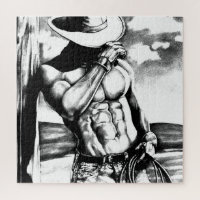 Jigsaw Puzzle 20x20 Fine Art Fit Western Cowboy