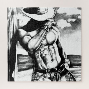 Jigsaw Puzzle 20x20 Fine Art Fit Western Cowboy