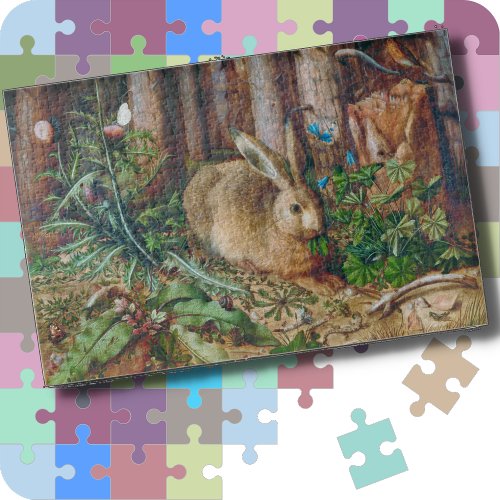 JIGSAW PUZZLE _ A Hare in the Forest _ 20 x 30