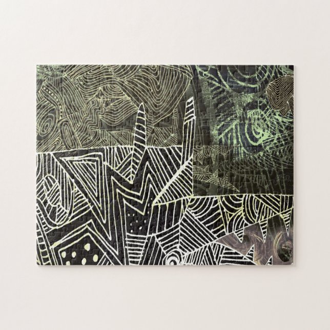 jigsaw puzzle  "Abstract with the wolf" (Horizontal)
