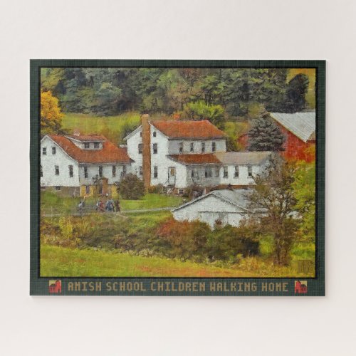 Jigsaw Puzzle Amish School Children Walking Home