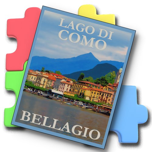 JIGSAW PUZZLE _ Bellagio Italy Travel Poster