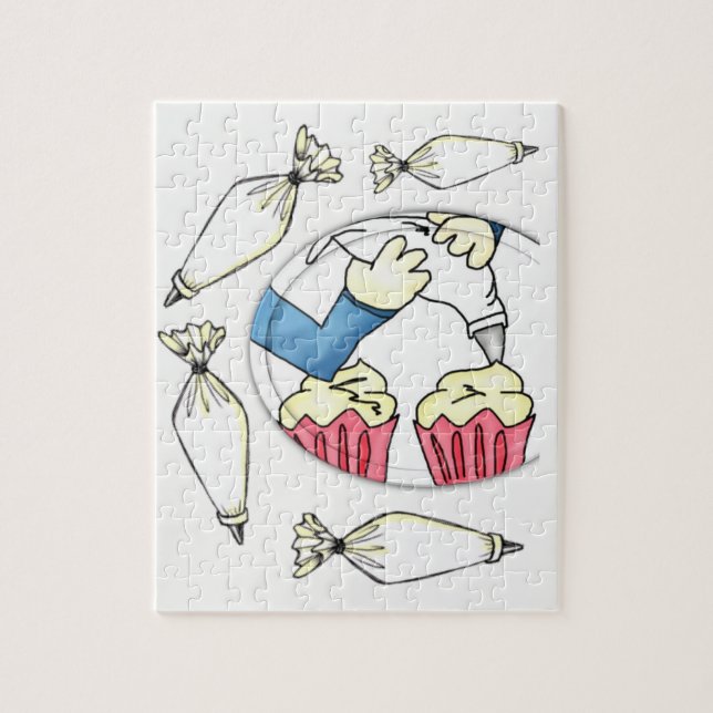 Jigsaw Puzzle Cake Decorator (Vertical)
