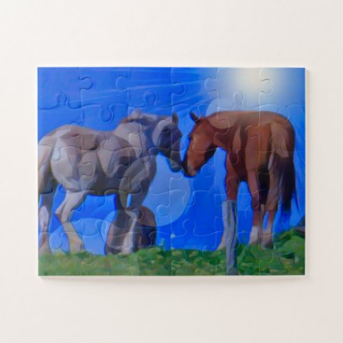 Jigsaw Puzzle for Kids Horses