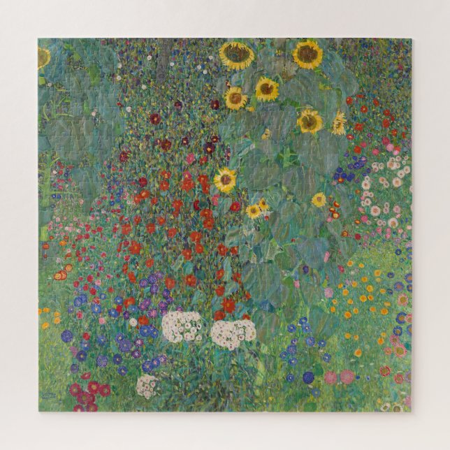 JIGSAW PUZZLE: GUSTAV KLIMT: FARM GARDEN JIGSAW PUZZLE (Vertical)