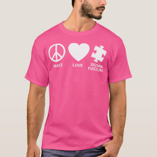 Jigsaw Puzzle Love Peace For Puzzling Masters T-Shirt
