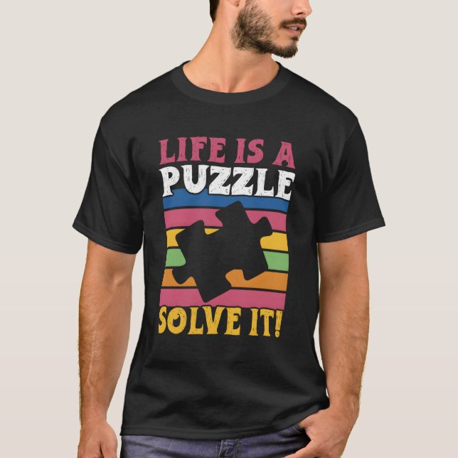 Jigsaw Puzzle Master Puzzle T-Shirt (Front)