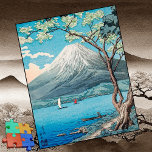 JIGSAW PUZZLE - Mt. Fuji from Lake Yamanaka<br><div class="desc">This Jigsaw Puzzle features a colorful Japanese illustration of "Mount Fuji from Lake Yamanaka" by Hiroaki Takahashi (1871–1945) in size 16 inches by 20 inches with 520 pieces. This image CANNOT be removed but can be moved up or down a bit to attain your preferred view. Personalize with custom text...</div>