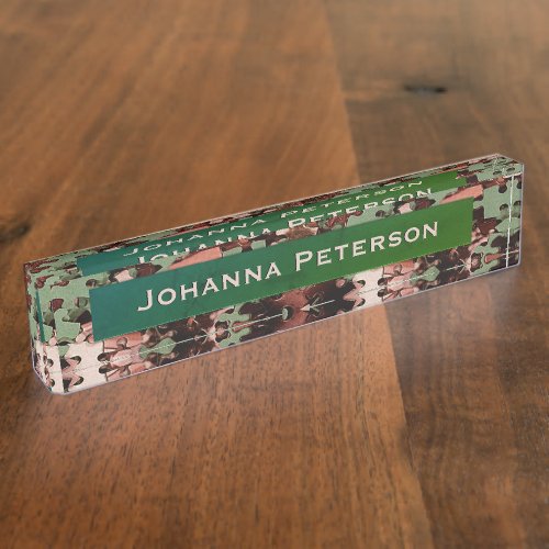 Jigsaw Puzzle Novelty Desk Name Plate