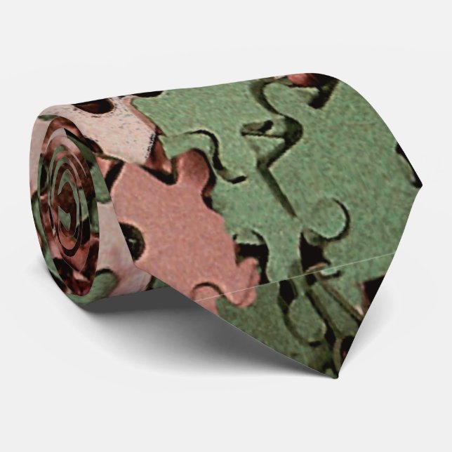 Jigsaw Puzzle Novelty Tie (Rolled)