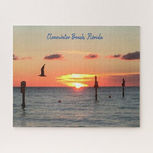 Jigsaw Puzzle of a Clearwater Beach sunset