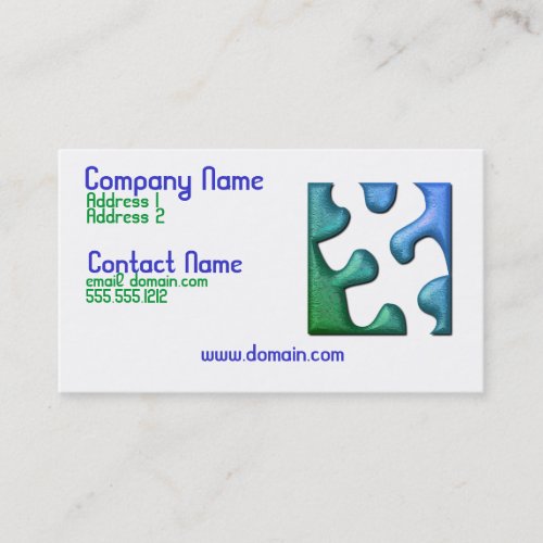 Jigsaw Puzzle Piece Business Card