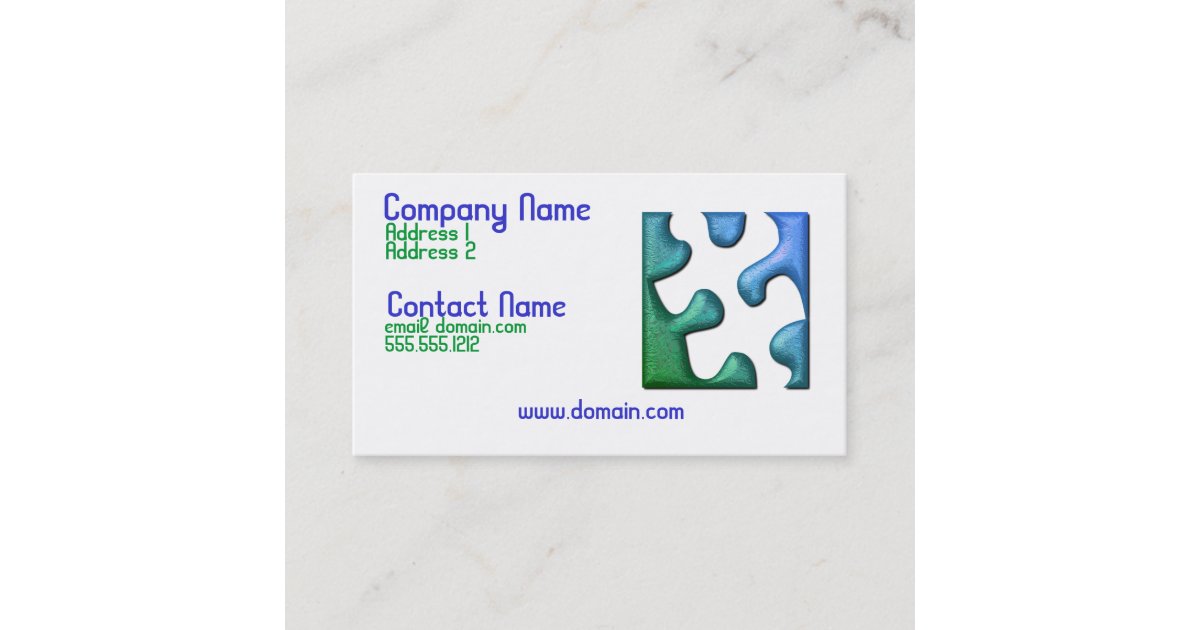 Jigsaw Puzzle Piece Business Card | Zazzle