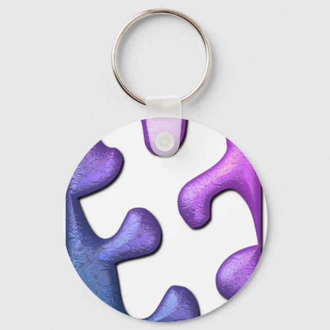 Jigsaw Puzzle Piece Keychain (Front)