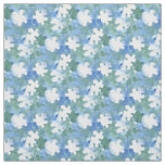 Jigsaw Puzzle Piece Silhouette in Blue and Green  Fabric