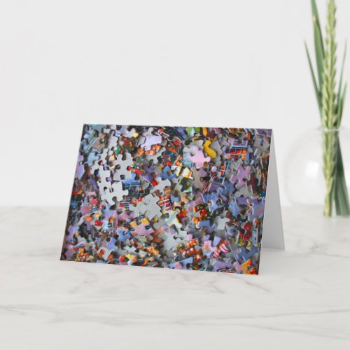 Jigsaw Puzzle Pieces Blank Card