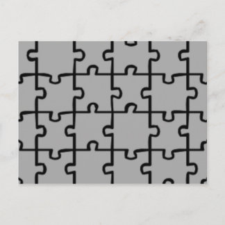 Jigsaw Puzzle Pieces Pattern 4 Postcard