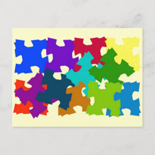 Jigsaw Puzzle Pieces Postcard
