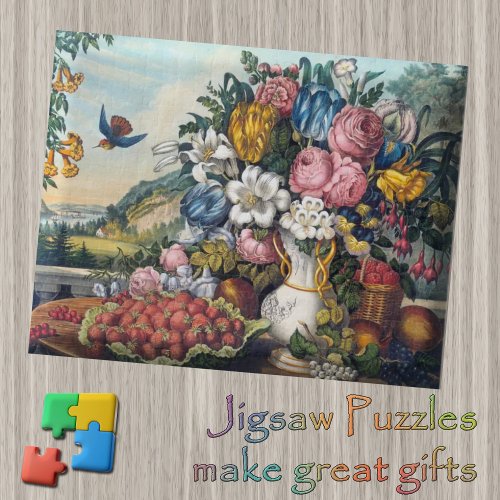 JIGSAW PUZZLE _ Still Life _ Flowers Fruit  more