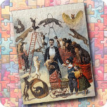 JIGSAW PUZZLE - Trained Dogs on a Vintage Poster<br><div class="desc">This Jigsaw Puzzle is based on a vintage poster showing a trained dog show in a circus. The puzzle has over 520 pieces. ►The poster contains no text but you can customize with your own. Makes a great gift!</div>