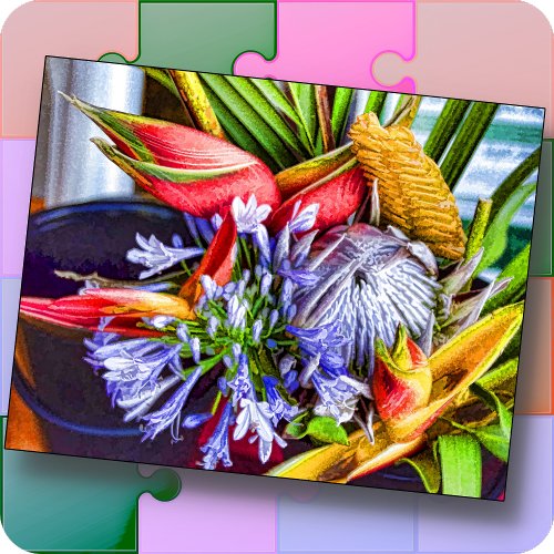 JIGSAW PUZZLE _ Tropical Flower Bouquet 1