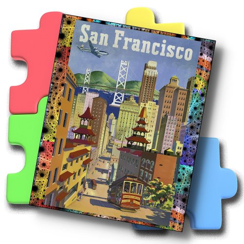 JIGSAW PUZZLE _ Vintage San Francisco Poster