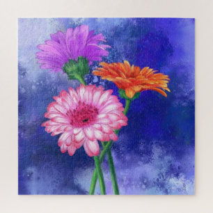 Jigsaw Puzzle with Gerbera Daisies