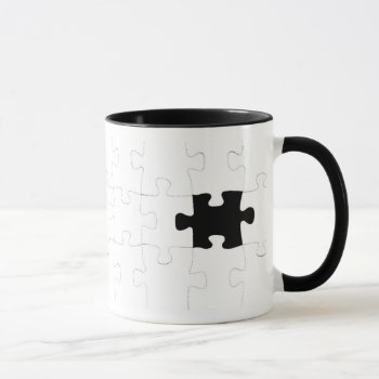 Jigsaw Puzzle With Missing Piece Mug by Meg_Stewart at Zazzle