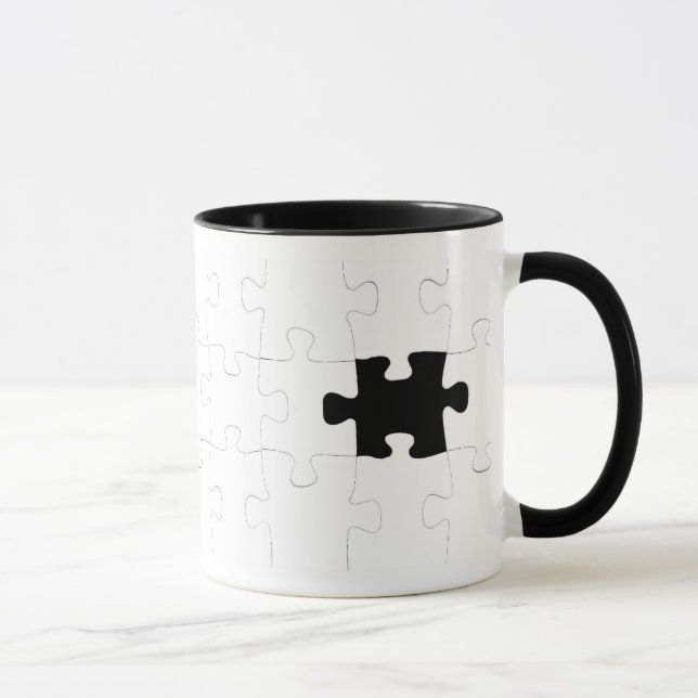 Jigsaw Puzzle with Missing Piece Mug (Right)