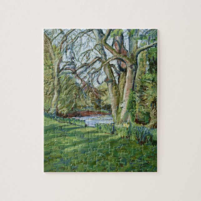 Jigsaw Puzzle with Spring Landscape (Vertical)