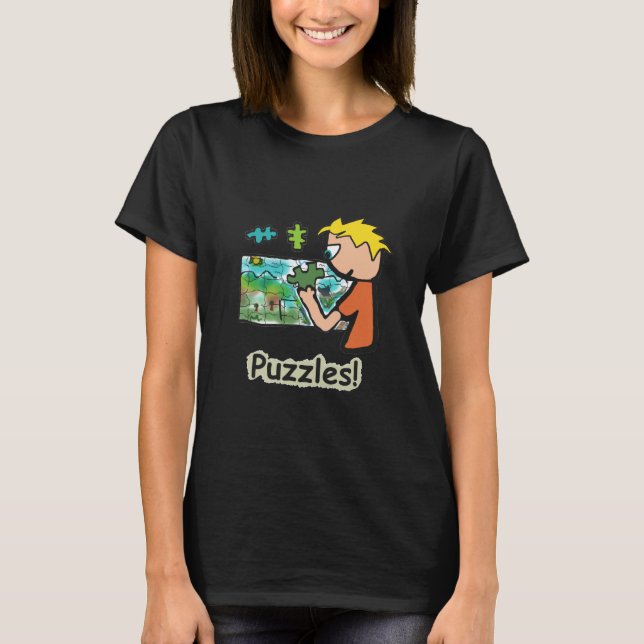 Jigsaw Puzzler Puzzles T-Shirt (Front)