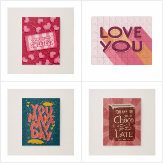 Jigsaw Puzzles with Lettering Art