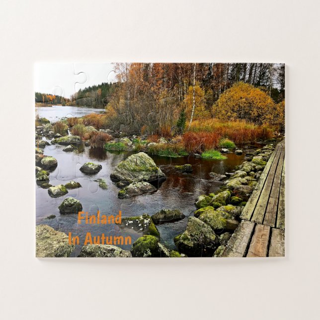 Jigsaw Travel, Finland In Autumn, Trailside Jigsaw Puzzle (Horizontal)