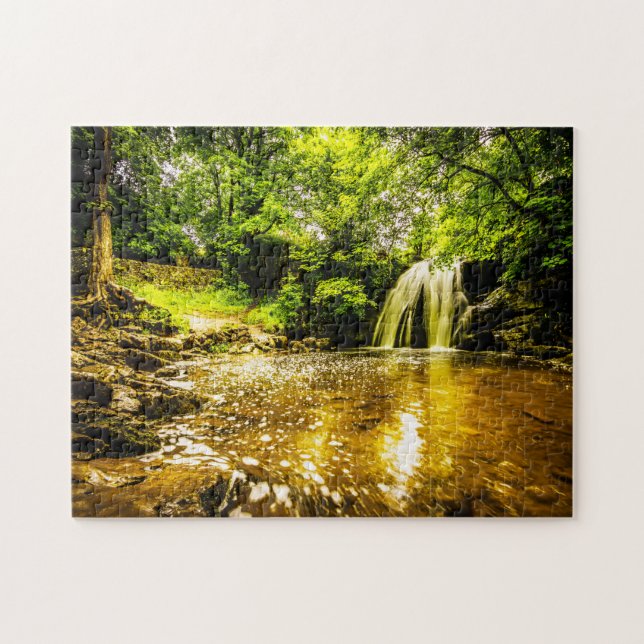 Jigsaws Janet's Foss waterfall North Yorkshire. Jigsaw Puzzle (Horizontal)