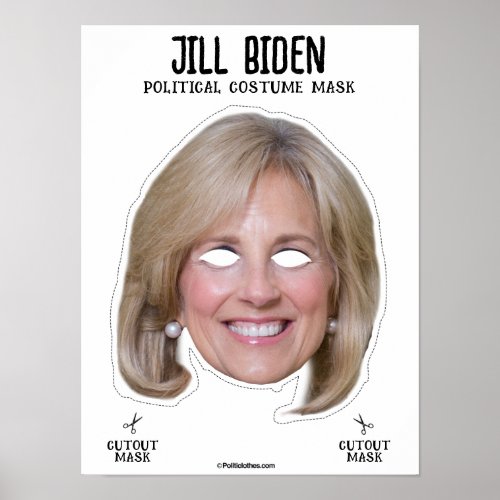 Jill Biden Costume Mask Poster