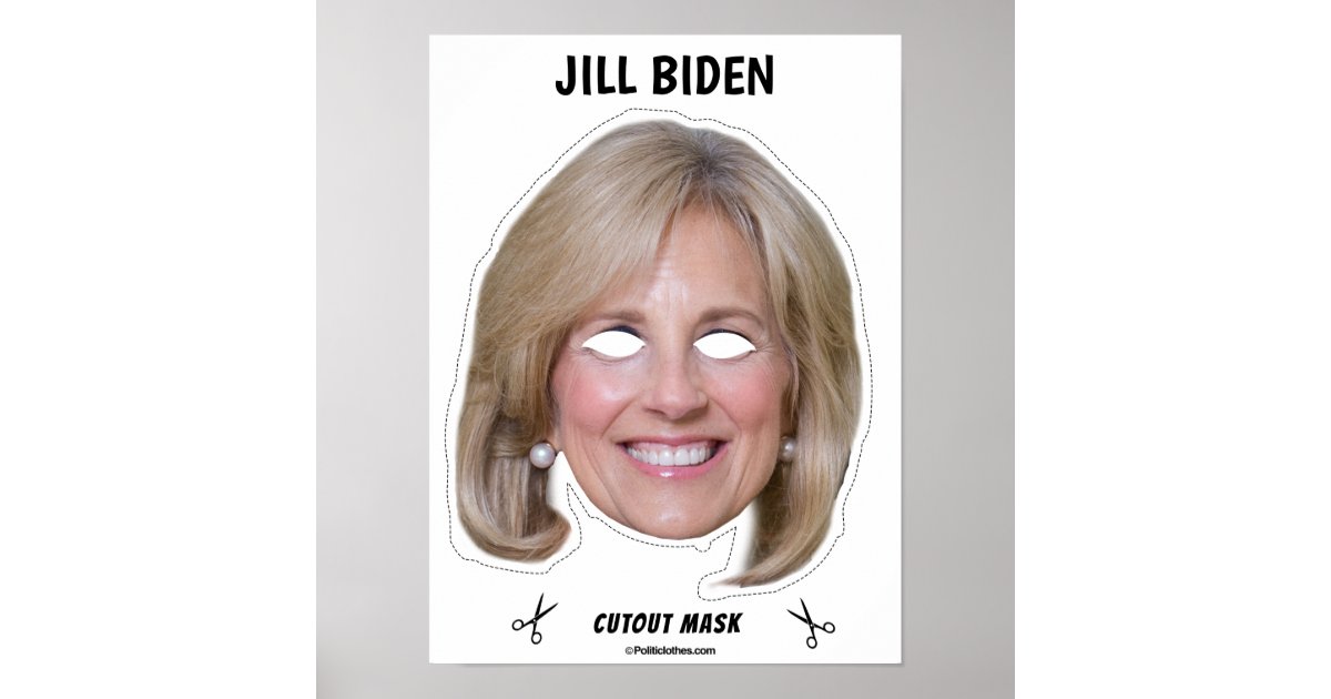 JILL BIDEN Halloween Mask Poster | Zazzle