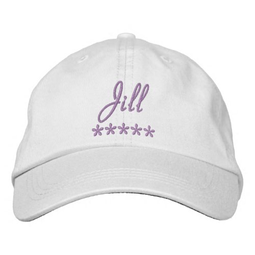Jill Name Embroidered Baseball Cap