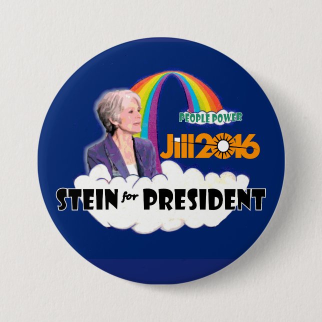 Jill Stein 2016 for President Pinback Button (Front)