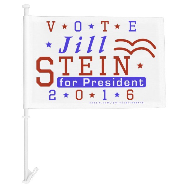 Jill Stein President 2016 Election Green Party Car Flag (Front)