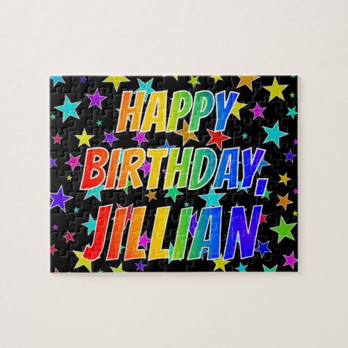 JILLIAN First Name Fun HAPPY BIRTHDAY Jigsaw Puzzle