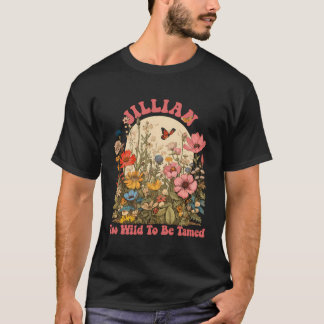 Jillian Name Cute Retro Girls Wildflower Jillian N T-Shirt